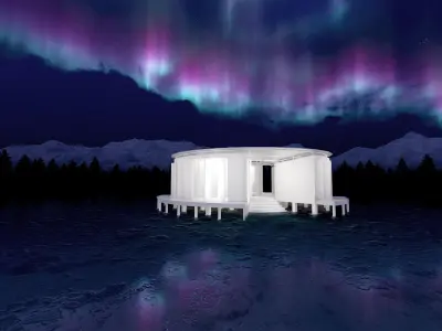 Modern Youth Camp House - Shelter - Pavillion 3D model