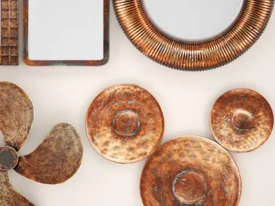 Copper collection for walls 2 3D model