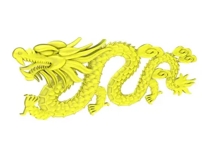 Luxury Chinese Dragon Pendant Jewelry 4781 3D print model
