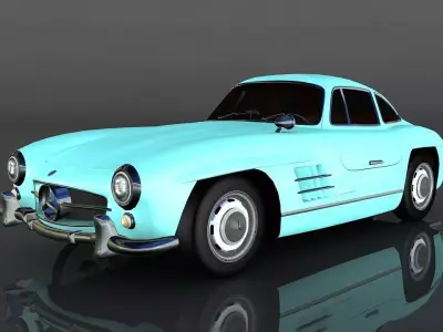 Mercedes-Benz 300 SL Low-poly 3D model