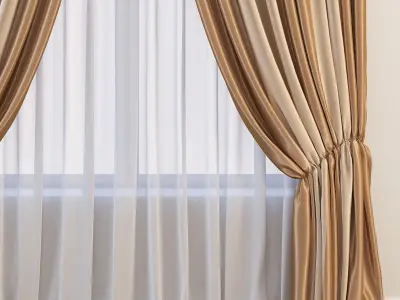 Set 68 Curtains 3D model