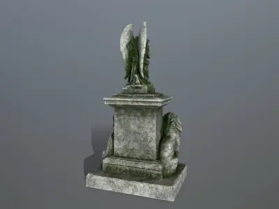 statue 4 stone Low-poly 3D model