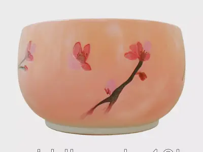 Sakura Cherry Blossom Tealight Holder 3D Model Low-poly 3D model