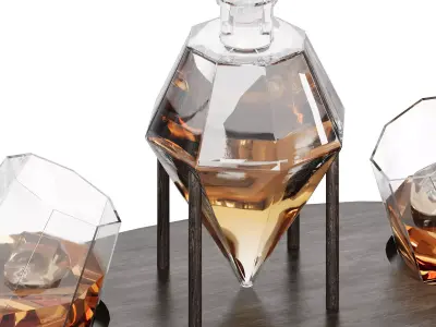 N16 Whiskey Decanter with glasses  3D model