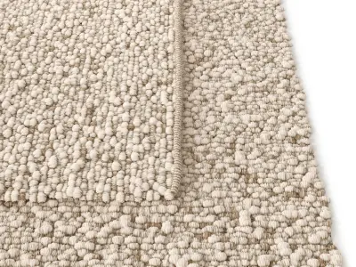 Benuta Wool Runner Patch Brown 3D model