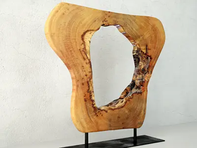 Wooden Decoration on Stand 3D model