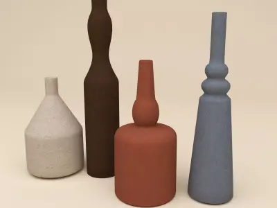 Decorative vases 2 Free 3D model