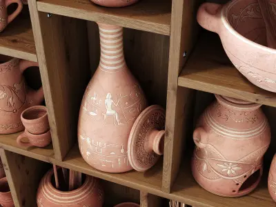 Dishes clay n23 3D model