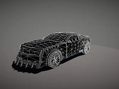 Customizable Post-Apocalyptic Car - 03 - Chevy Low-poly 3D model