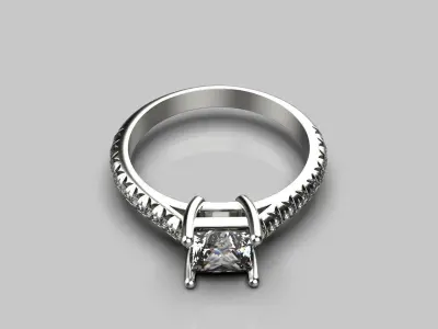 Tiffany  Luxury Diamond Ring 47 3D print model