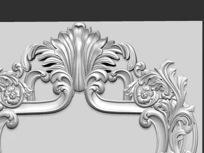 mirror frame carving 3D model