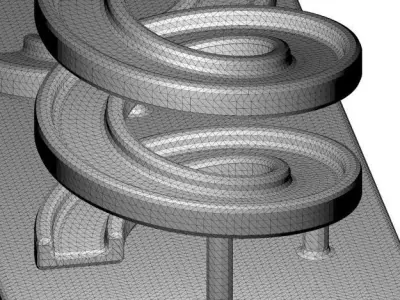 Stylish Spiral Bridge 3D print model