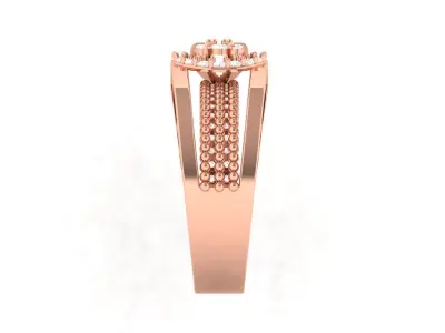 AMAZING ROUND DIAMOND RING  3D print model