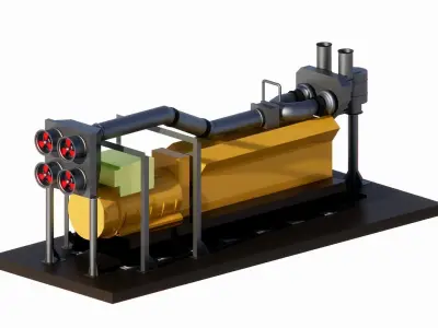  CAT DUAL FUEL 3516 DGB Generator 3D model