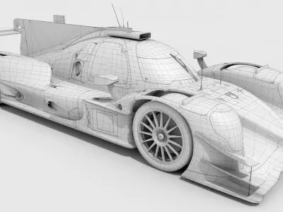 Oreca 07 G-Drive Racing Low-poly 3D model