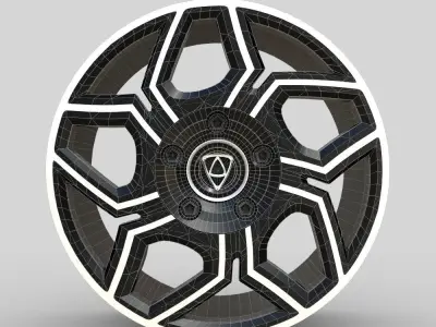 Affekta Tuning Rim Wheel  BlackFriday car concept Low-poly 3D model