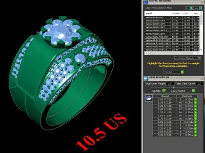 Luxury Men Rings Designs 6MR036 3D print model