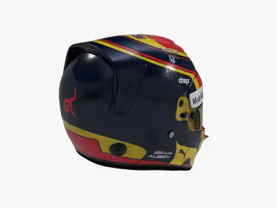 Albon helmet 2019 Low-poly 3D model