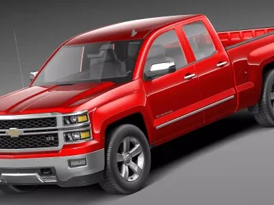 Chevrolet Silverado 1500 crew cab 2013 3D model