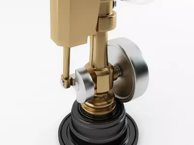 Miniature Wobble Steam Engine 3D model