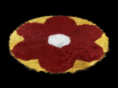 Carpet Childrens Flower 01 3D model
