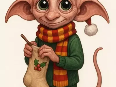 Cute Christmas Elf Collection - Stylized Holiday Character Set