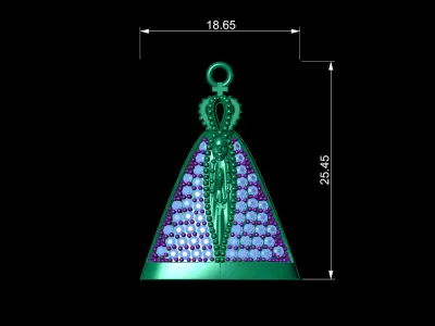 Pingente Nossa Senhora Aparecida 3D print model