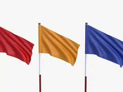 Golf Flag  Low-poly 3D model