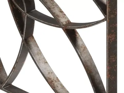 Rusty Gorgeous Window Grill 3D model