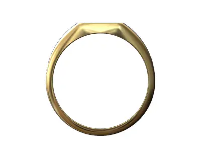 Engravable Square signet ring 3D print model