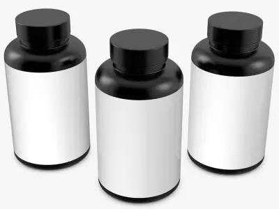 Supplement Bottle 3D Model  3D model
