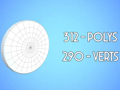 ARCHERY TARGET CARTOON STYLIZED Low-poly 3D model