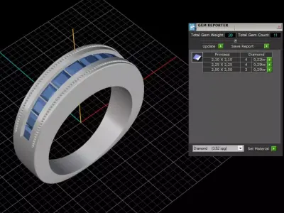 ring woman 3D print model 8