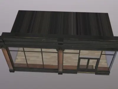 Shopfront Generic 1024 Low-poly 3D model