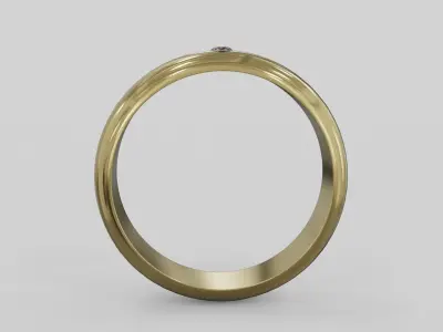  Ring band with stone Free 3D print model