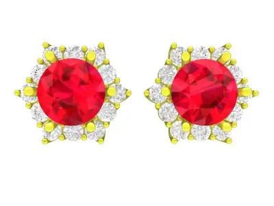A7954 Luxury Italy Diamond Women Earrings 3D Model 3D print model