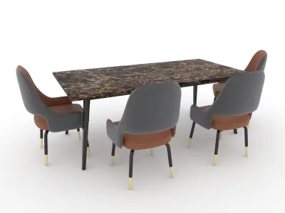 Dining Set 8 3D model