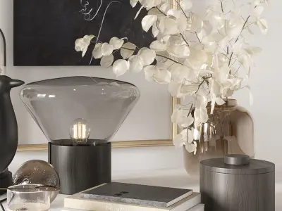 Black decorative set 3D model