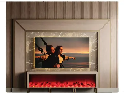tv wall 1 3D model purchase