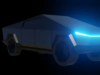 Cybertruck Low-poly Eevee Low-poly 3D model