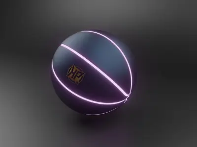  Glowing Basketball  Free 3D model