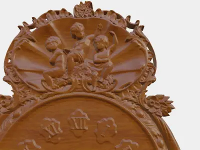 Wooden Clock Decor 3D print model order