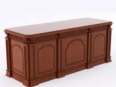 classical writing table 3D model