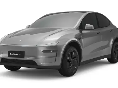 2025 Tesla New Model Y With Two Style Rims 3D model