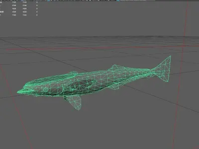 Suckerfish Low-poly 3D model