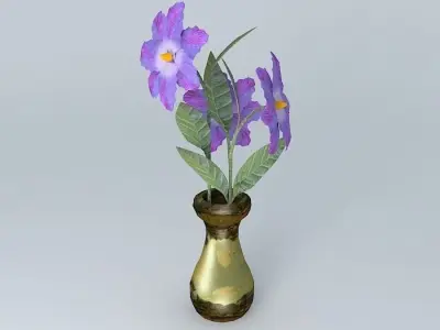 Flowers in a vase Free 3D model