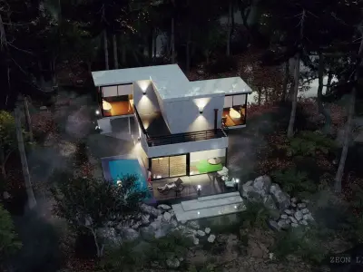 Native Revit Forest House 3D model