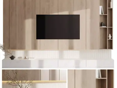 Tv Wall Set 15 3D model