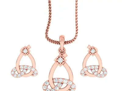 Pendant Earrings combo - 317 3D print model