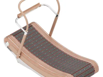 pent irena luxury premium curve manual treadmill 3D model